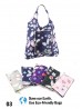 Butterflies & Flowers Reusable Foldable Shopping Bags W/ Zipper(6 pcs)